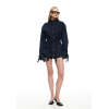 Formal High neckline Denim Oversized Exquisite Delicate Stylish High quality Woman's Coats