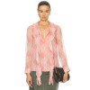 Lightweight Casual Flowy Elegant Deep V neckline Checkered pattern Refined Woman's Blouses
