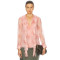 Lightweight Casual Flowy Elegant Deep V neckline Checkered pattern Refined Woman's Blouses