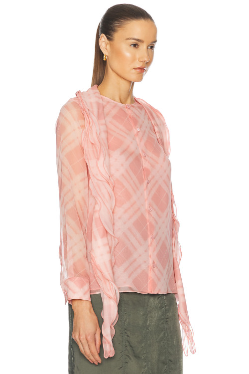 Lightweight Casual Flowy Elegant Deep V neckline Checkered pattern Refined Woman's Blouses