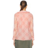 Lightweight Casual Flowy Elegant Deep V neckline Checkered pattern Refined Woman's Blouses