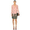 Lightweight Casual Flowy Elegant Deep V neckline Checkered pattern Refined Woman's Blouses