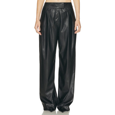 New style Customized Leather Edgy Fashionable Stylish High waisted Flowy Woman's Pants
