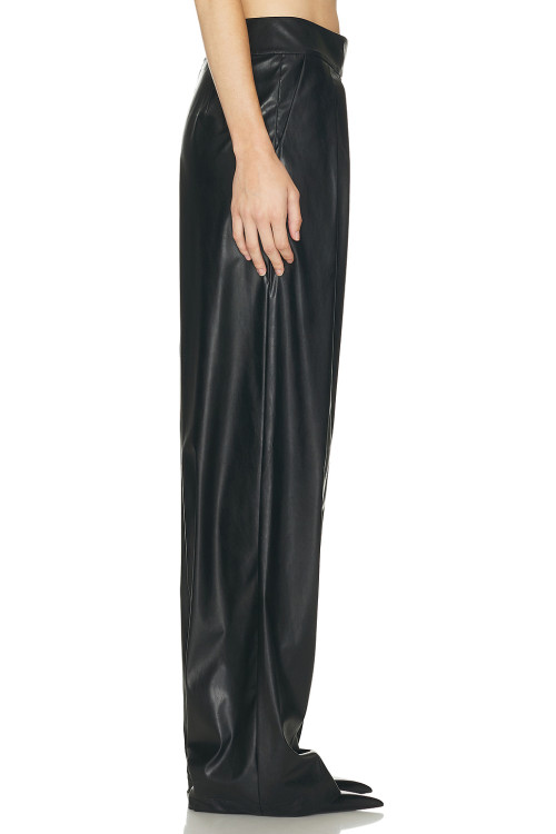 New style Customized Leather Edgy Fashionable Stylish High waisted Flowy Woman's Pants