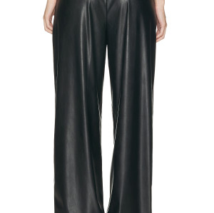 New style Customized Leather Edgy Fashionable Stylish High waisted Flowy Woman's Pants