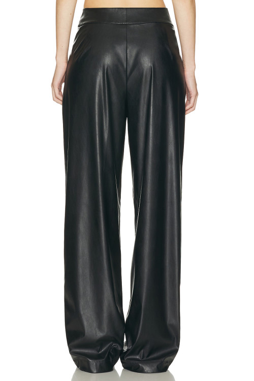New style Customized Leather Edgy Fashionable Stylish High waisted Flowy Woman's Pants
