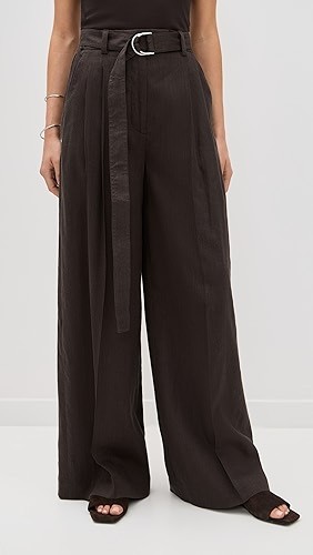 Removable belt High waisted Oversized Flowy Elegant Casual Comfortable Woman's Pants