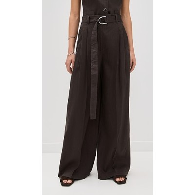 Removable belt High waisted Oversized Flowy Elegant Casual Comfortable Woman's Pants