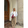 Wide leg Baggy trousers High waisted Vintage Horseshoe shape Elegant Luxurious Woman's Pants