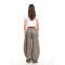 Wide leg Baggy trousers High waisted Vintage Horseshoe shape Elegant Luxurious Woman's Pants