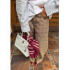 Wide leg Baggy trousers High waisted Vintage Horseshoe shape Elegant Luxurious Woman's Pants