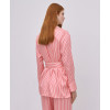 Pajama style V neckline Stylish Elegant Casual Comfortable Woman's Striped Shirt Blazer
