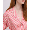 Pajama style V neckline Stylish Elegant Casual Comfortable Woman's Striped Shirt Blazer