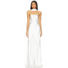 Glamorous Timeless Elegant Strapless Satin like Form fitting Halter style Woman's Maxi Dress