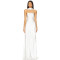 Glamorous Timeless Elegant Strapless Satin like Form fitting Halter style Woman's Maxi Dress