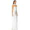 Glamorous Timeless Elegant Strapless Satin like Form fitting Halter style Woman's Maxi Dress
