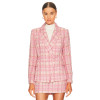 Preppy style Checkered pattern Fashionable Charming Lovely Cute Exquisite Woman's Blazer
