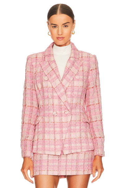 Preppy style Checkered pattern Fashionable Charming Lovely Cute Exquisite Woman's Blazer