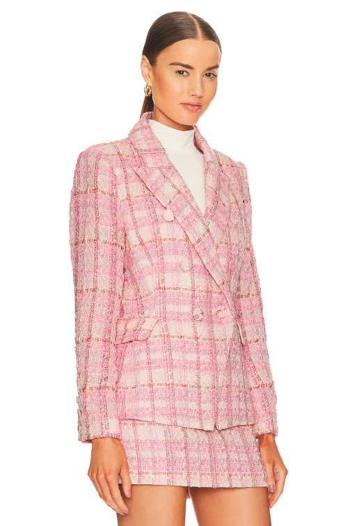 Preppy style Checkered pattern Fashionable Charming Lovely Cute Exquisite Woman's Blazer