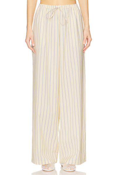 Luxurious Wide leg trousers High end Elegant Exquisite Stripe High quality Woman's Pants