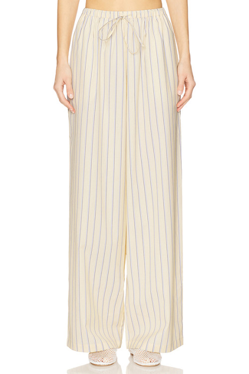 Luxurious Wide leg trousers High end Elegant Exquisite Stripe High quality Woman's Pants
