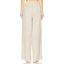 Luxurious Wide leg trousers High end Elegant Exquisite Stripe High quality Woman's Pants