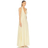 Halter V neckline Elegance Backless Flowing Fitted bodice Exquisite Woman's Maxi Dress