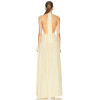 Halter V neckline Elegance Backless Flowing Fitted bodice Exquisite Woman's Maxi Dress