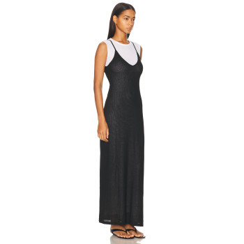 Form fitting Thin spaghetti straps High quality Elegant V neckline Woman's Maxi Dress