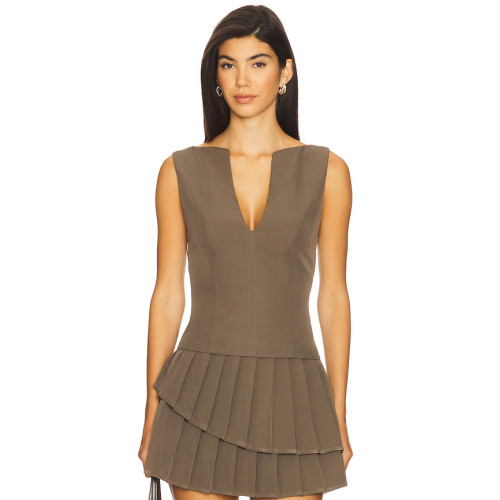 Charming Exquisite Chic Stylish Fashionable Plunging  Hot sale Form fitting High Woman's Mini Dress