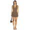 Charming Exquisite Chic Stylish Fashionable Plunging  Hot sale Form fitting High Woman's Mini Dress
