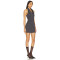 Pinstriped Halter neckline Sleeveless Backless Fashionable Stylish Woman's Mini Dress