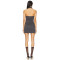 Pinstriped Halter neckline Sleeveless Backless Fashionable Stylish Woman's Mini Dress