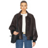 Classic collar Oversized Vintage Casual Leather texture Luxury Finish Woman's Jacket