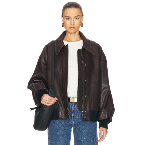 Classic collar Oversized Vintage Casual Leather texture Luxury Finish Woman's Jacket