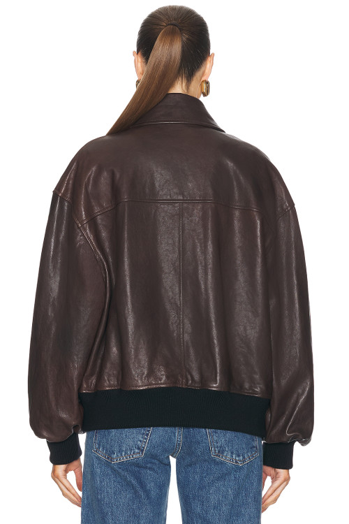 Classic collar Oversized Vintage Casual Leather texture Luxury Finish Woman's Jacket