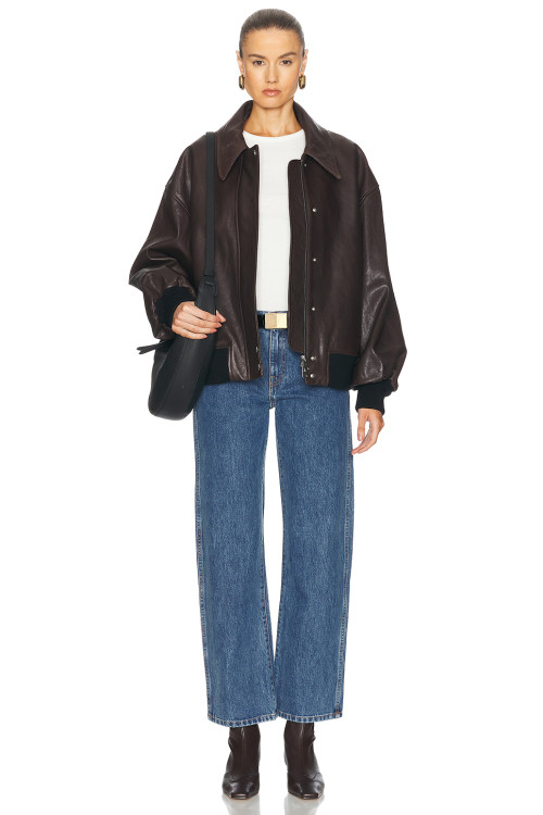 Classic collar Oversized Vintage Casual Leather texture Luxury Finish Woman's Jacket