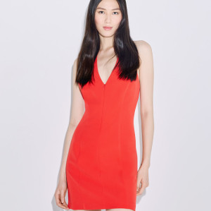 Halter V neckline Low back Sexy Exquisite High quality Hot sale Woman's Mini Dress