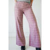 Oversized Gingham detail High quality Elegant Charming High waist Woman's Wide leg Pants