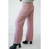 Oversized Gingham detail High quality Elegant Charming High waist Woman's Wide leg Pants