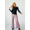Oversized Gingham detail High quality Elegant Charming High waist Woman's Wide leg Pants