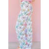 Colorful printed flowers Loose fitting Pastel colored High waist Bohemian inspired Woman's Pants