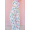 Colorful printed flowers Loose fitting Pastel colored High waist Bohemian inspired Woman's Pants