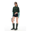 Oversized Drop shoulder Breathable Crew neck Relaxed Long sleeved layered Woman's Fashion Blouses