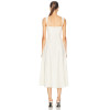 Spaghetti Open back Fitted Flared Elegant Minimalist Square neckline Woman's Midi Lace Dress