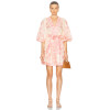 Puff sleeve V neckline Lightweight High quality Hot sale Freedom Relaxed Woman's Shirt Dress