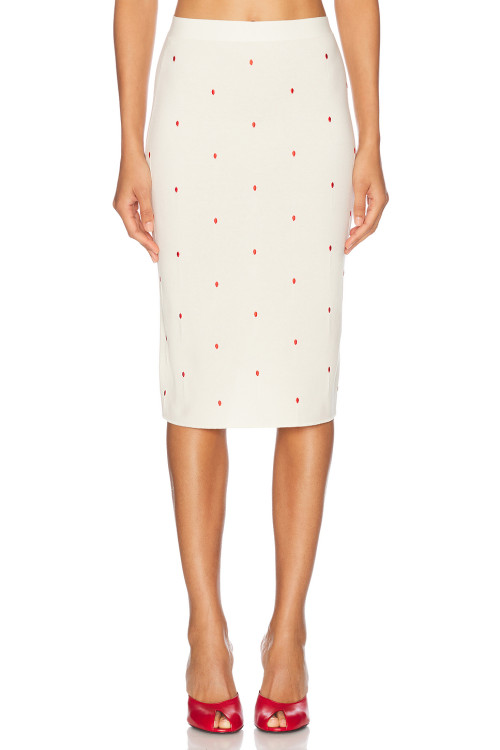 High waisted Polked dot Playful Elegant Charming Lovely Cute Woman's Pencil skirt