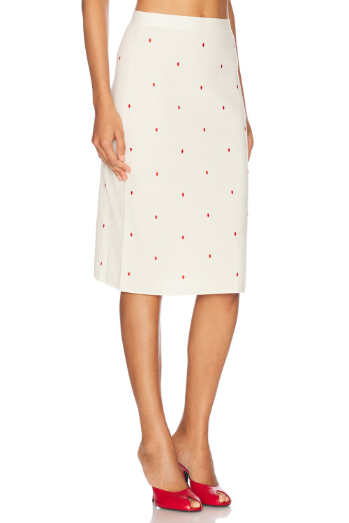 High waisted Polked dot Playful Elegant Charming Lovely Cute Woman's Pencil skirt
