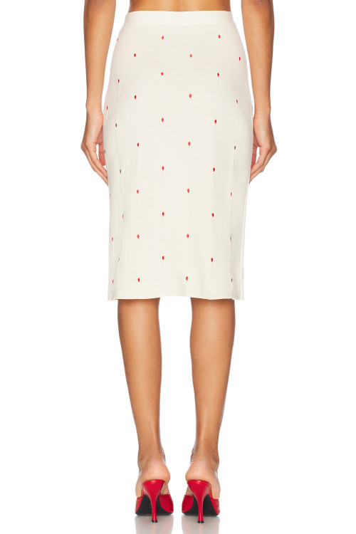 High waisted Polked dot Playful Elegant Charming Lovely Cute Woman's Pencil skirt