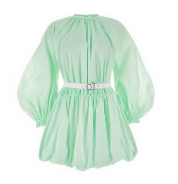 Colourful Puff Sleeveless Princess style Customized Size Belt trims Woman's Fashion garments